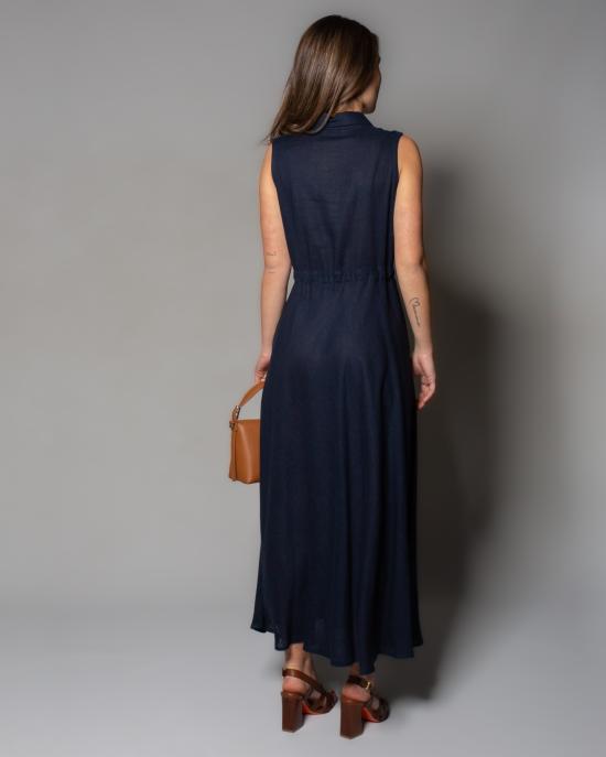 25SS 에르노 롱 원피스 AB000028D 12689 9210 Blu - HERNO