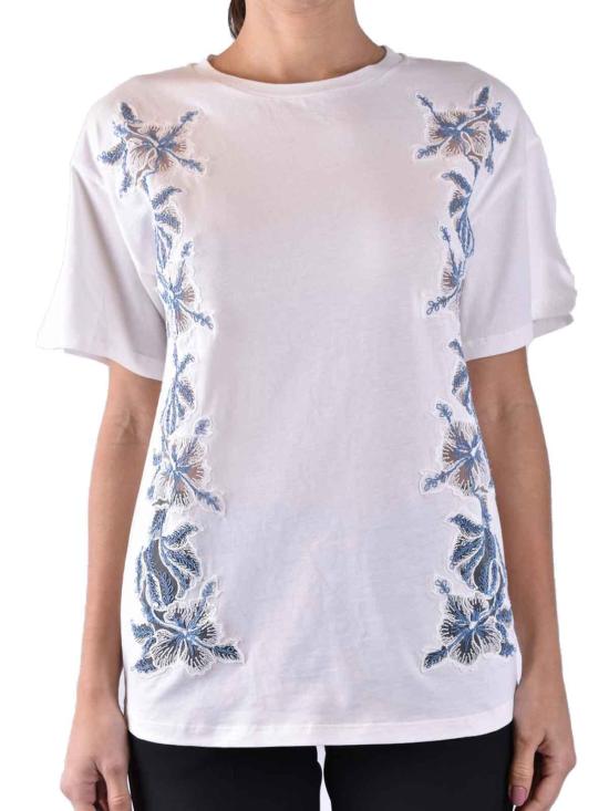 24FW 에르마노 설비노 반팔 티셔츠 D44EL028EE7EE7MF059 Multicolour - ERMANNO SCERVINO