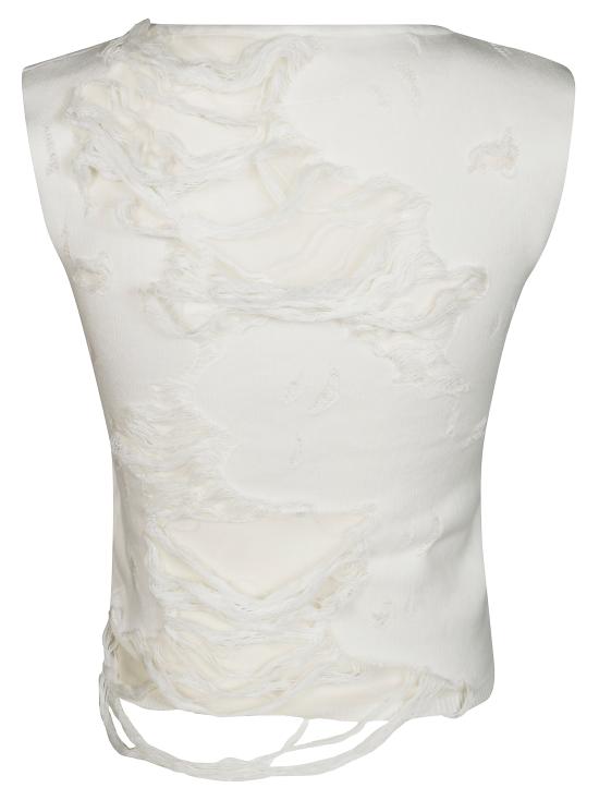 25SS MM6 메종마르지엘라 민소매 티셔츠 S62NC0169 M13121 102 Bianco - MM6 MAISON MARGIELA