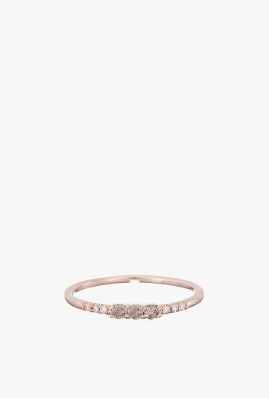  제니 권 디자인스 반지 제니 권 디자인 3 샴페인 다이아몬드 이퀄리브리엄 링 14K 옐로우 골드 - JENNIE KWON DESIGNS