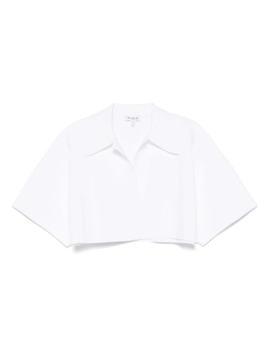 25SS 알라이아 반팔 티셔츠 AA9H1188K034A 000 White