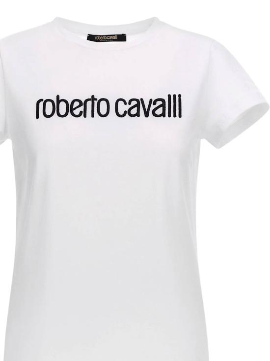 25SS 로베르토 카발리 반팔 티셔츠 SKT60BJD061 00053 White - ROBERTO CAVALLI
