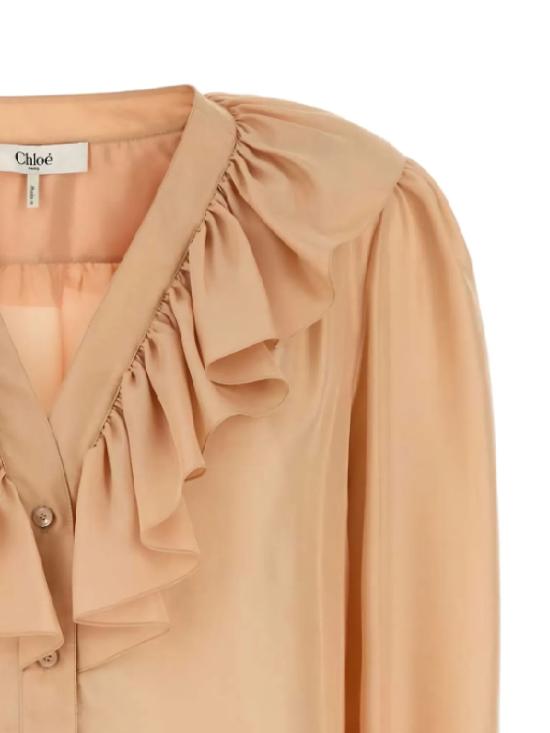 25SS 끌로에 긴팔 티셔츠 25UHT67489 6H7 BISCUIT PINK - CHLOE