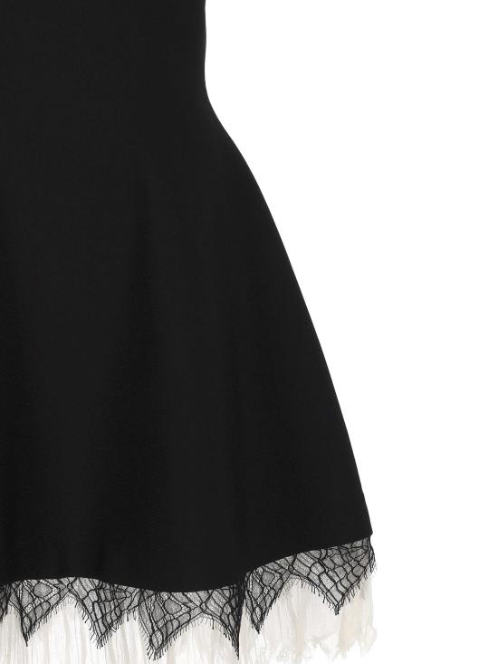 25SS 알렉산더 맥퀸 미디 원피스 833963 Q1BD21080 Black ivory - ALEXANDER MCQUEEN