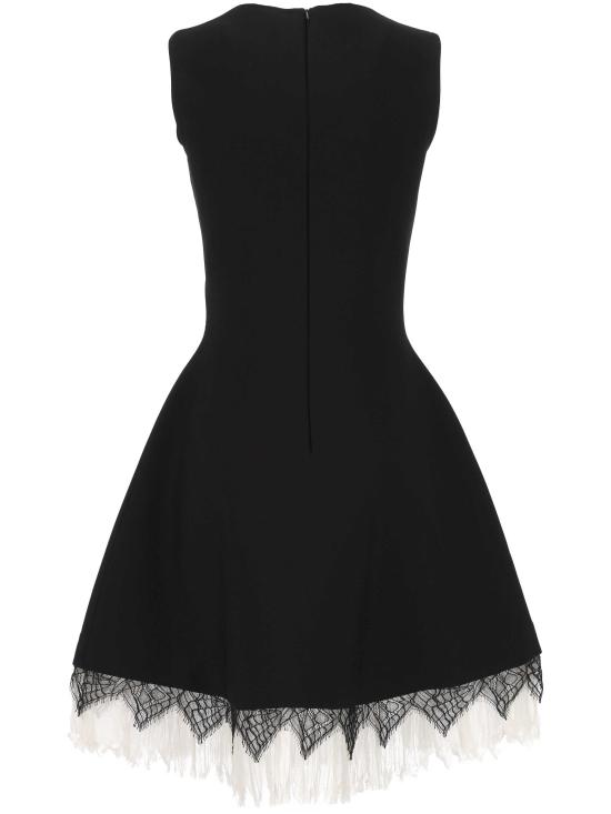 25SS 알렉산더 맥퀸 미디 원피스 833963 Q1BD21080 Black ivory - ALEXANDER MCQUEEN