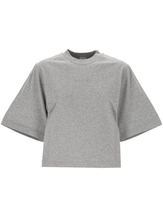 25SS 핑코 반팔 티셔츠 104604 A2F8I42 GRIGIO PIOGGERELLA