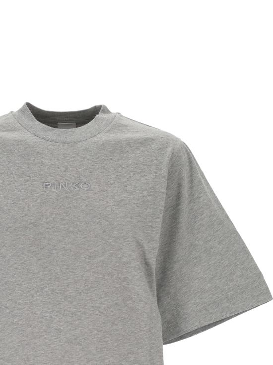 25SS 핑코 반팔 티셔츠 104604 A2F8I42 GRIGIO PIOGGERELLA - PINKO