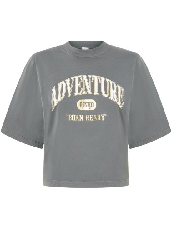 25SS 핑코 반팔 티셔츠 104604 A2CSI63 GRIGIO GABBIANO