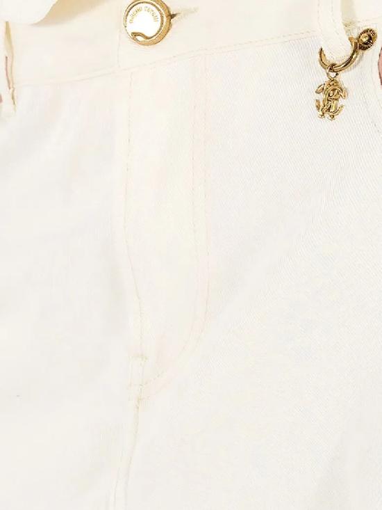 25SS 로베르토 카발리 스트레이트 팬츠 UKJ207KGN53 09088 White - ROBERTO CAVALLI