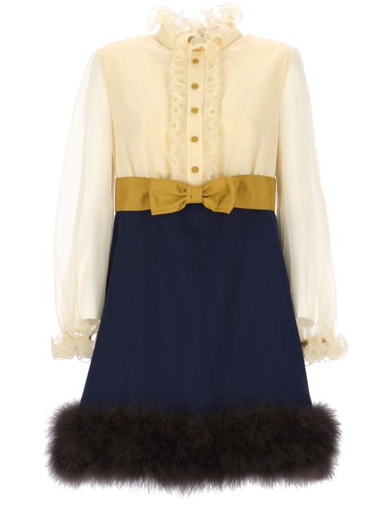 25SS 발렌티노 PAP 미디 원피스 6B0VADJ5 98TDSV PROVENCE BLUE BETULLA