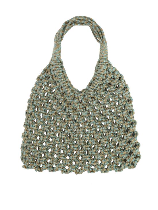 25SS 히보우라마 숄더백 PE25HIB MAXI LUREXMULTICOLOR SILVER