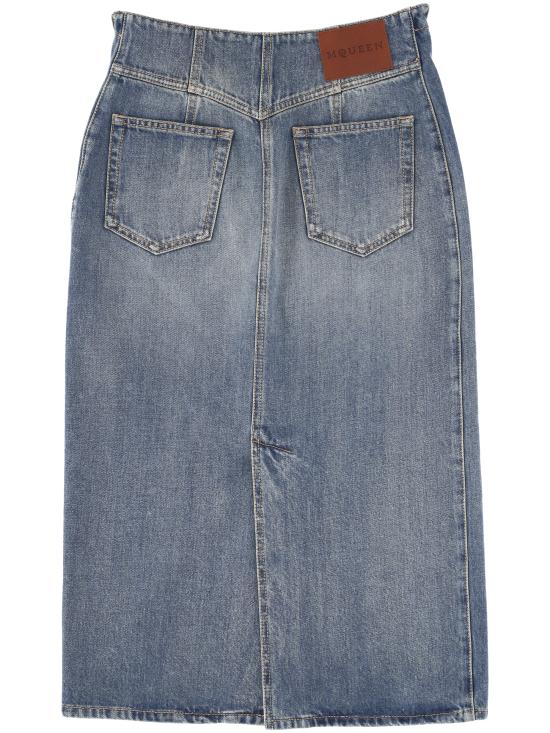 25SS 알렉산더 맥퀸 데님 스커트 817920 QMACV4315 Blue - ALEXANDER MCQUEEN
