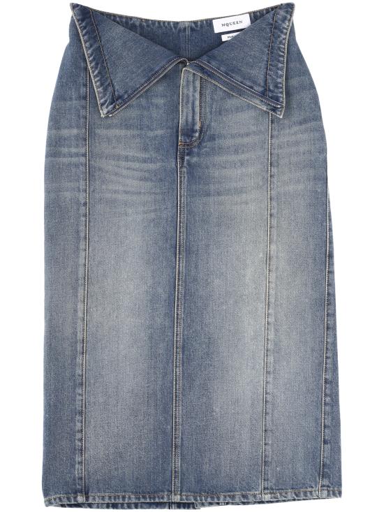 25SS 알렉산더 맥퀸 데님 스커트 817920 QMACV4315 Blue