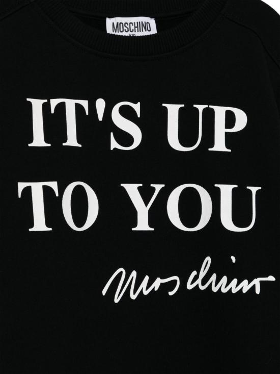 25SS [키즈] 모스키노 트레이닝 상의 HDF06BLCA52 60100 Black - MOSCHINO