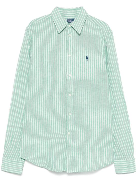 25SS 폴로 랄프로렌 셔츠 211970691 003 Green white