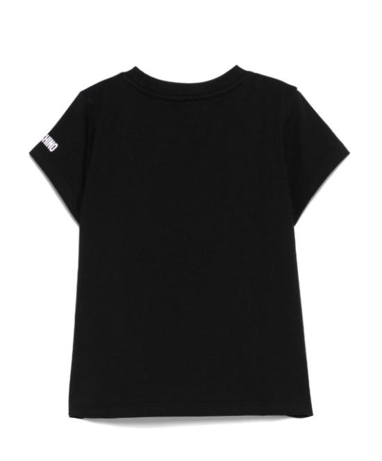 25SS [키즈] 모스키노 티셔츠 HDM06ULAA02 60100 Black - MOSCHINO
