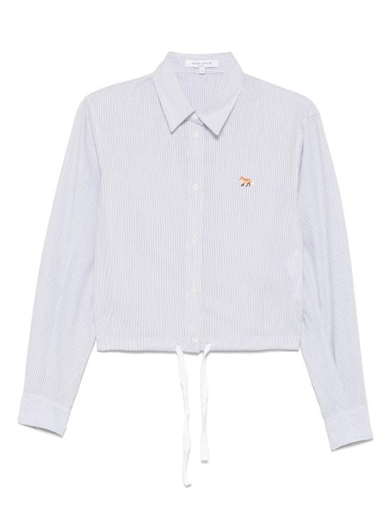 25SS 메종키츠네 셔츠 OW00406WC5034 B186 WHITE BLACK STRIPES