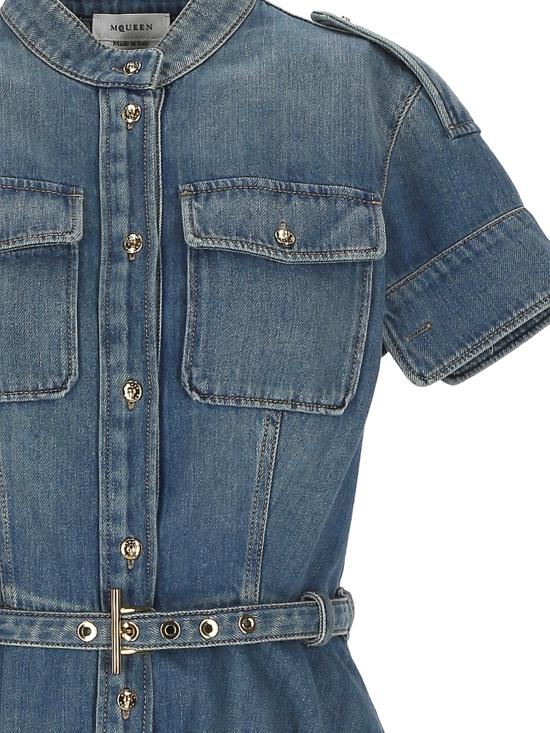 25SS 알렉산더 맥퀸 숏 원피스 816098 QMAC34315 Blue - ALEXANDER MCQUEEN