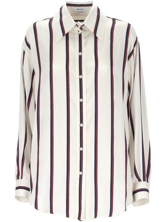 25SS 알렉산더 맥퀸 셔츠 819450 QBAC99194 IVROY NAVY BURGUNDY