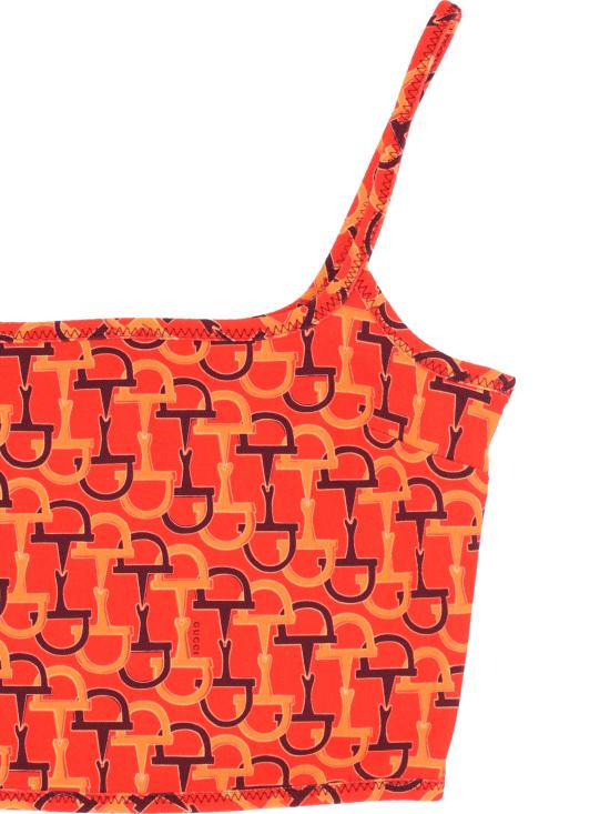 25SS 구찌 민소매 티셔츠 828252 ZAS9N7033 ORANGE ROSSO ANCORA - GUCCI