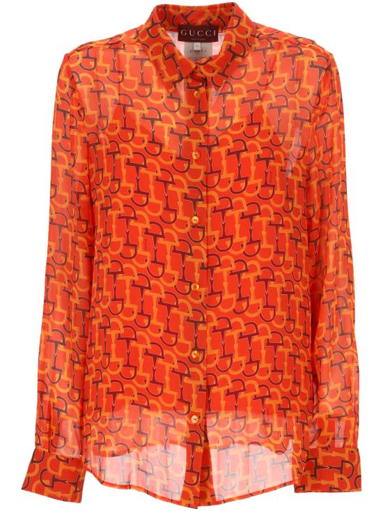 25SS 구찌 블라우스 832898 Z7AP17033 ORANGE ROSSO ANCORA
