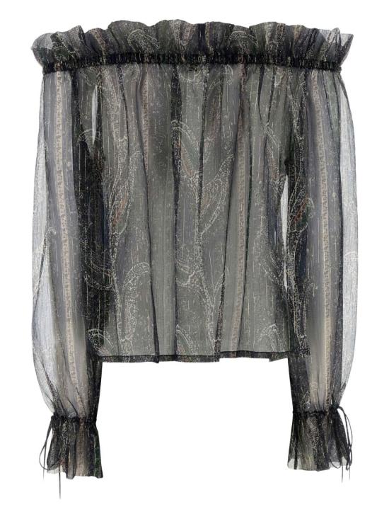 25SS 생로랑 블라우스 823001 Y4K854007 Blue - SAINT LAURENT