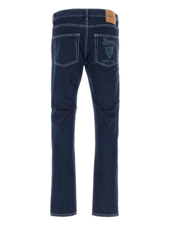 25SS 구찌 테이퍼드 데님 팬츠 789232 XDC6S4032 DARK BLUE LIGHT BLUE - GUCCI