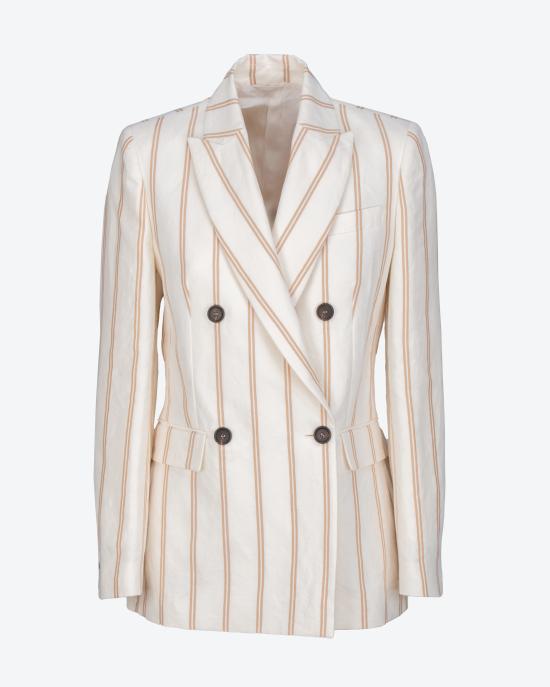 25SS 브루넬로 쿠치넬리 수트 자켓 MH5517087 C001 BIANCO MARRONE - BRUNELLO CUCINELLI