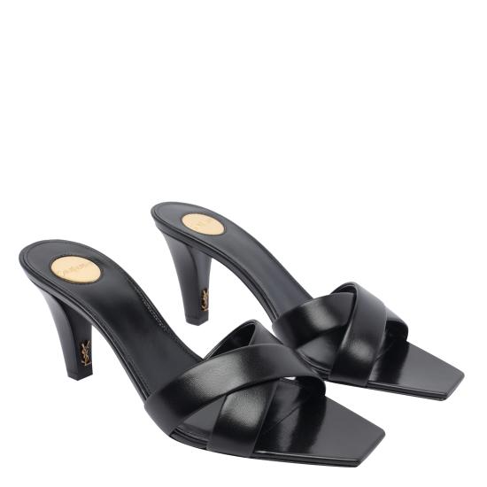 25SS 생로랑 뮬/슬리퍼 825257 AACSY1000 Black - SAINT LAURENT