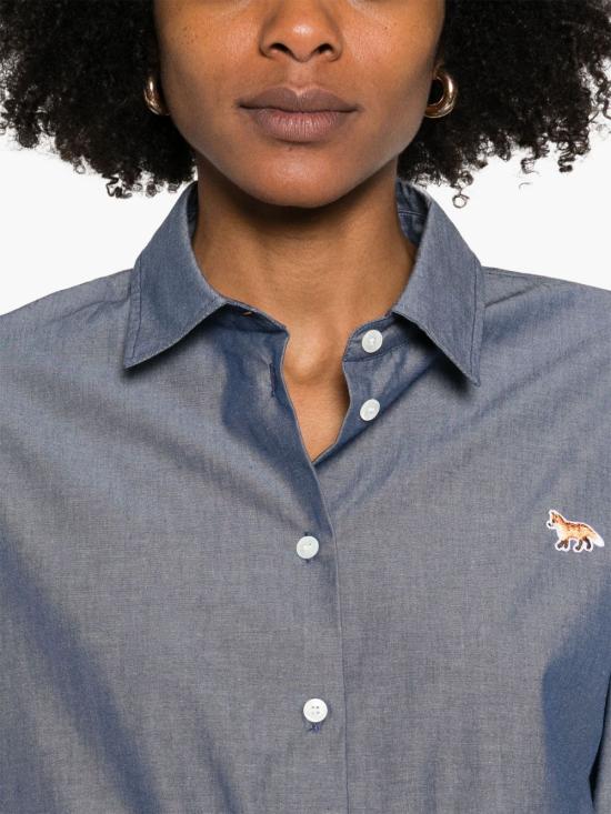 25SS 메종키츠네 셔츠 OW00401 WC5043P470 Blue - MAISON KITSUNE