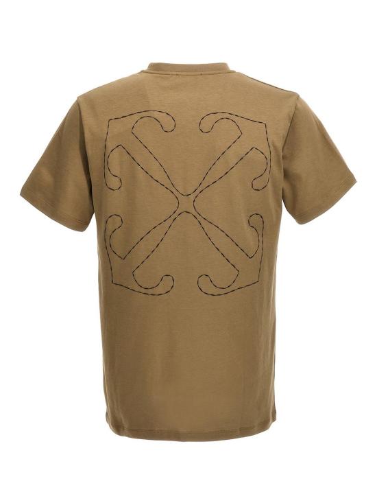  오프화이트 반팔 티셔츠 OMAA027F23JER0086110 Green - OFF WHITE