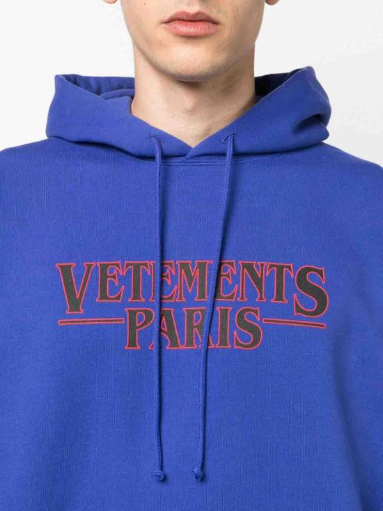  베트멍 후드 티셔츠 UE54HD500NROYAL Blue - VETEMENTS