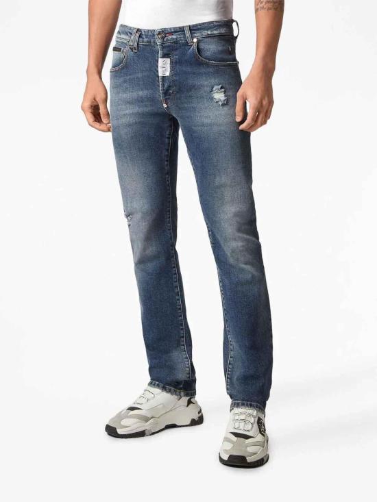  필립 플레인 데님 팬츠 MDT3556PDE004N08BM Blue - PHILIPP PLEIN