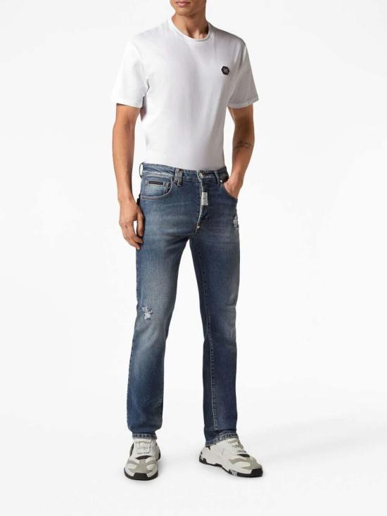  필립 플레인 데님 팬츠 MDT3556PDE004N08BM Blue - PHILIPP PLEIN