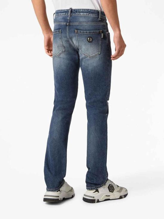  필립 플레인 데님 팬츠 MDT3556PDE004N08BM Blue - PHILIPP PLEIN