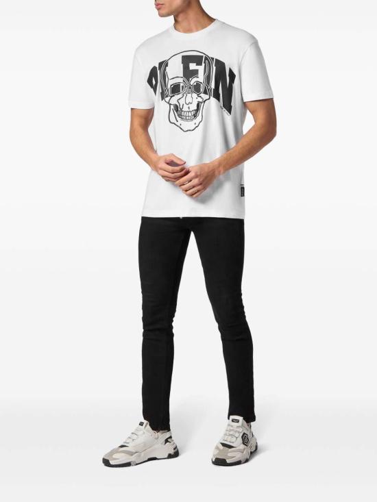  필립 플레인 반팔 티셔츠 MTK7446PJY002N01 White - PHILIPP PLEIN