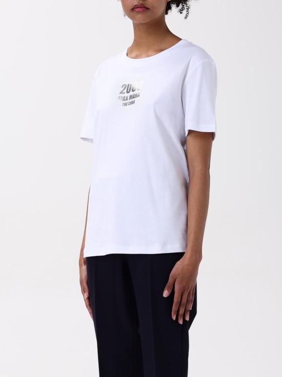 25FW 에스막스마라 반팔 티셔츠 2519971011600 001 White - 'S MAX MARA