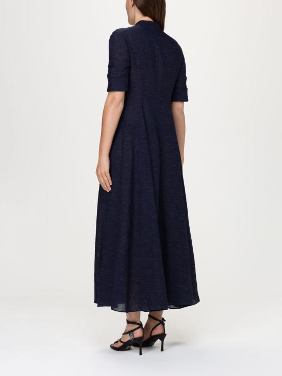 25FW 엠포리오 아르마니 롱 원피스 EW000997TE10381 OB005 Blue - EMPORIO ARMANI