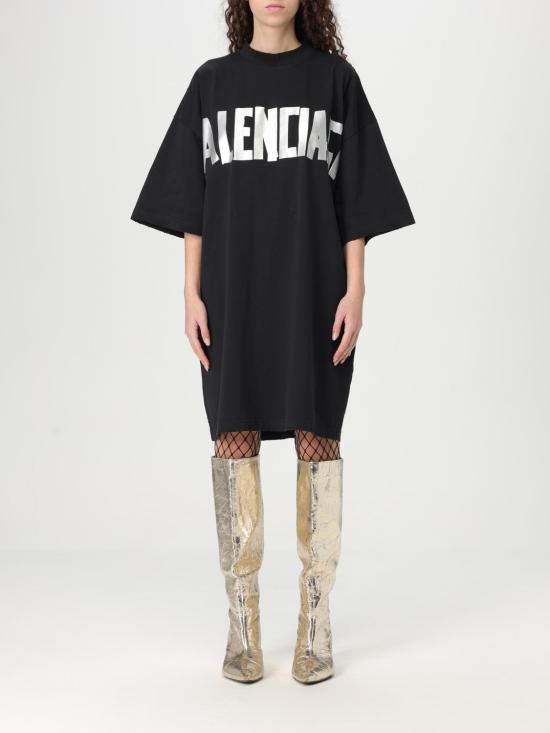 24FW 발렌시아가 롱 원피스 739037 TQVQ8 1073 Black