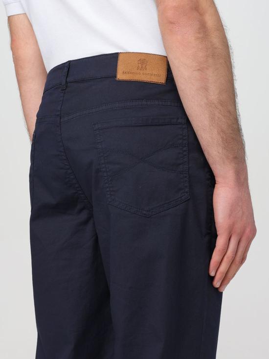 25SS 브루넬로 쿠치넬리 스트레이트 팬츠 M289LI1780 C2517 Blue - BRUNELLO CUCINELLI