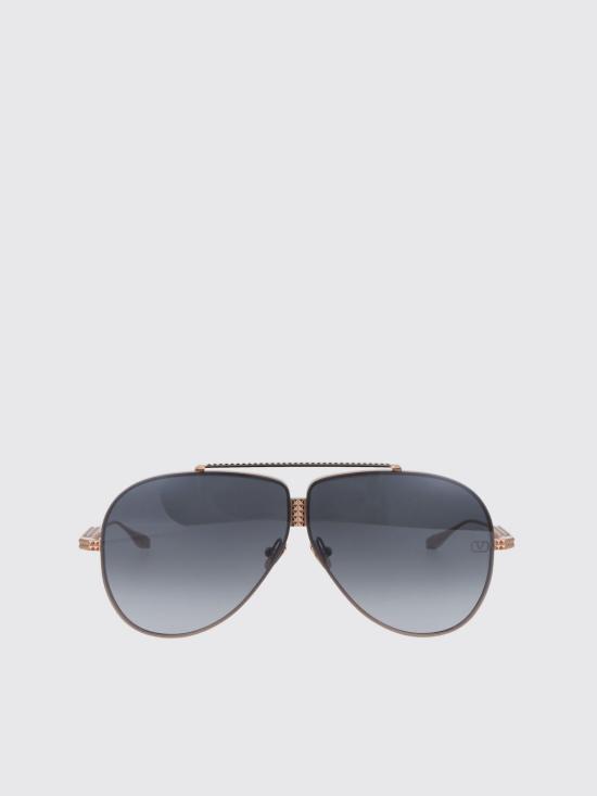 25FW 발렌티노 가라바니 선글라스 VLS 100A 64 A ROSE GOLD W DARK GREY BLACK FLASH MIRROR Gold
