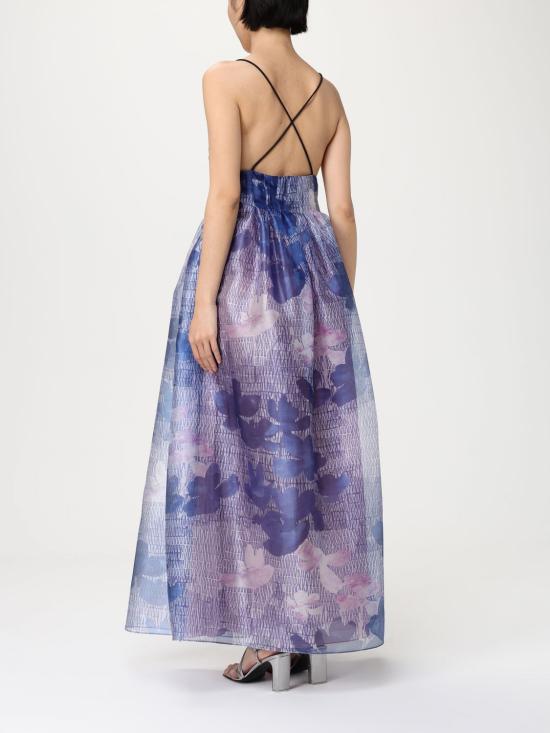 25FW 엠포리오 아르마니 롱 원피스 EW001537TE13527 P4004 Sky Blue - EMPORIO ARMANI