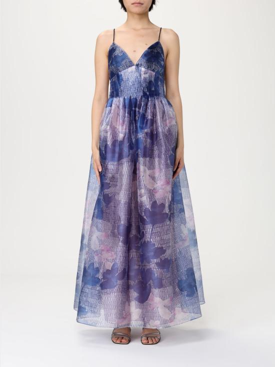 25FW 엠포리오 아르마니 롱 원피스 EW001537TE13527 P4004 Sky Blue