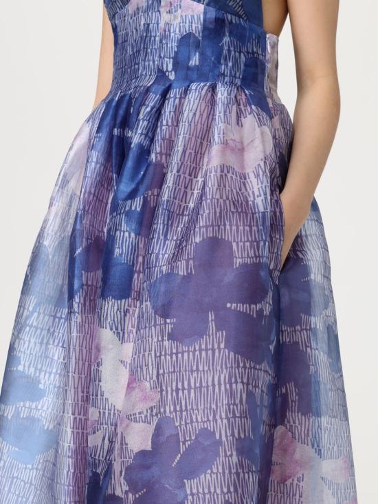 25FW 엠포리오 아르마니 롱 원피스 EW001537TE13527 P4004 Sky Blue - EMPORIO ARMANI