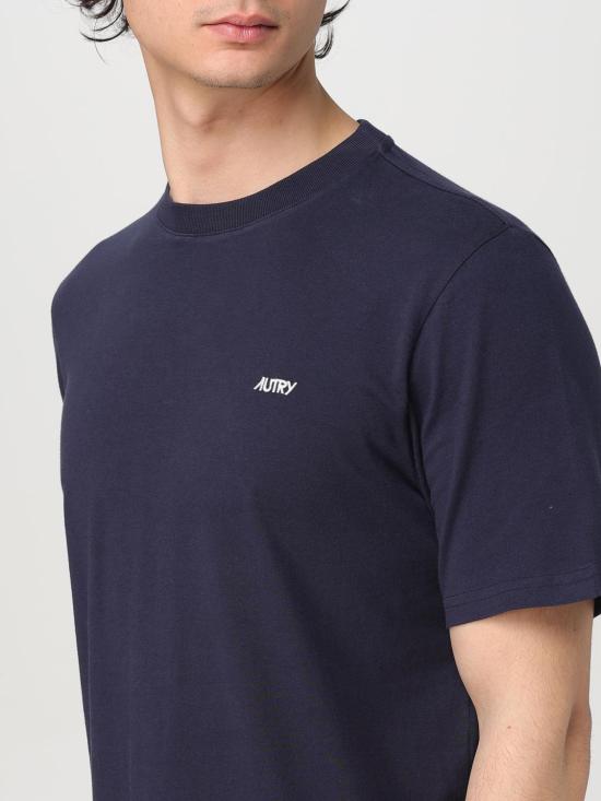 25FW 오트리 반팔 티셔츠 TSPMA7CB Blue - AUTRY