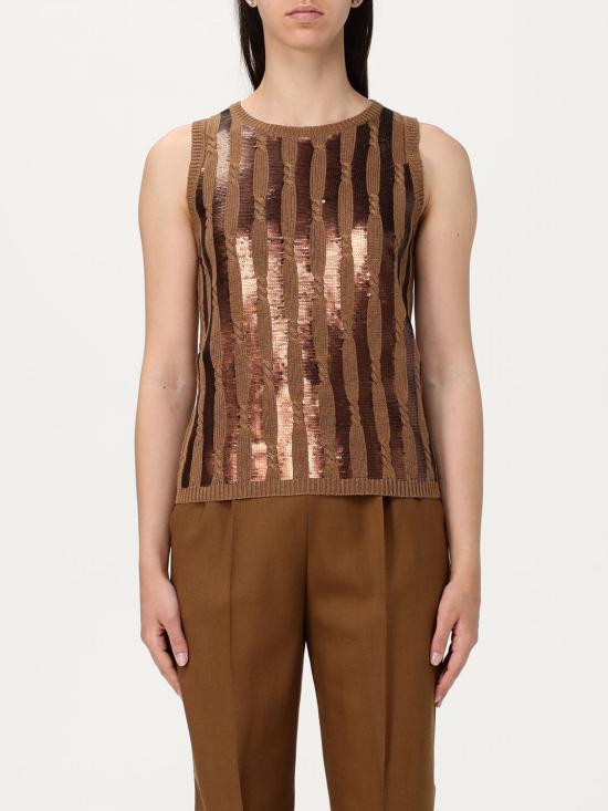 25SS 막스마라 민소매 티셔츠 2511361022600 015 Tobacco