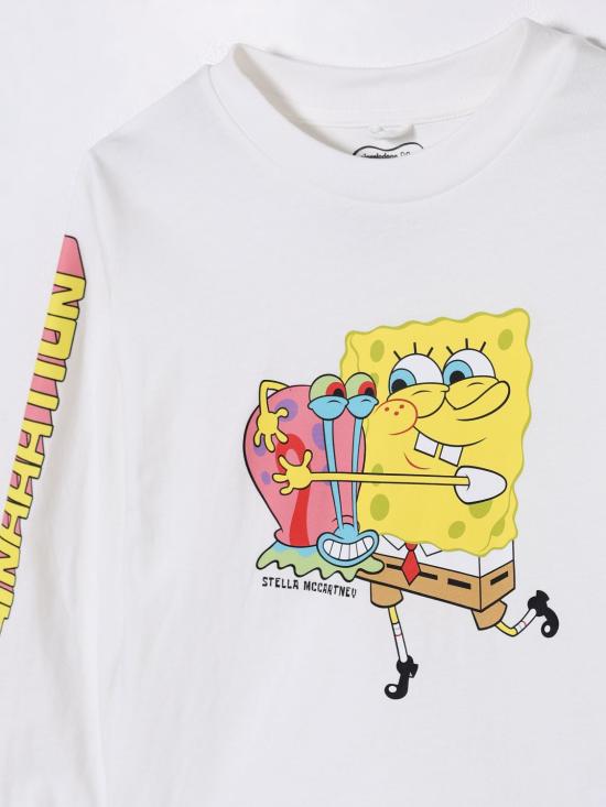 25SS [키즈] 스텔라 맥카트니 티셔츠 TW8D50Z0434 101 Yellow Cream - STELLA MCCARTNEY