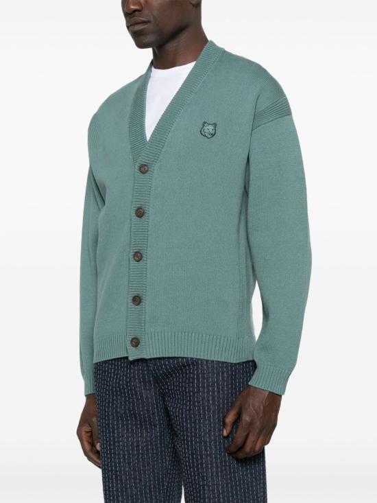 25SS 메종키츠네 가디건 OM00502KT10990080 SOFT TEAL DOM - MAISON KITSUNE