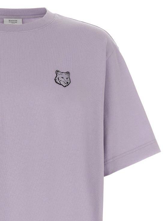 25SS 메종키츠네 볼드 폭스 헤드 패치 오버사이즈 티셔츠 LM00107KJ01190173 SOFT MAUVE DOM - MAISON KITSUNE