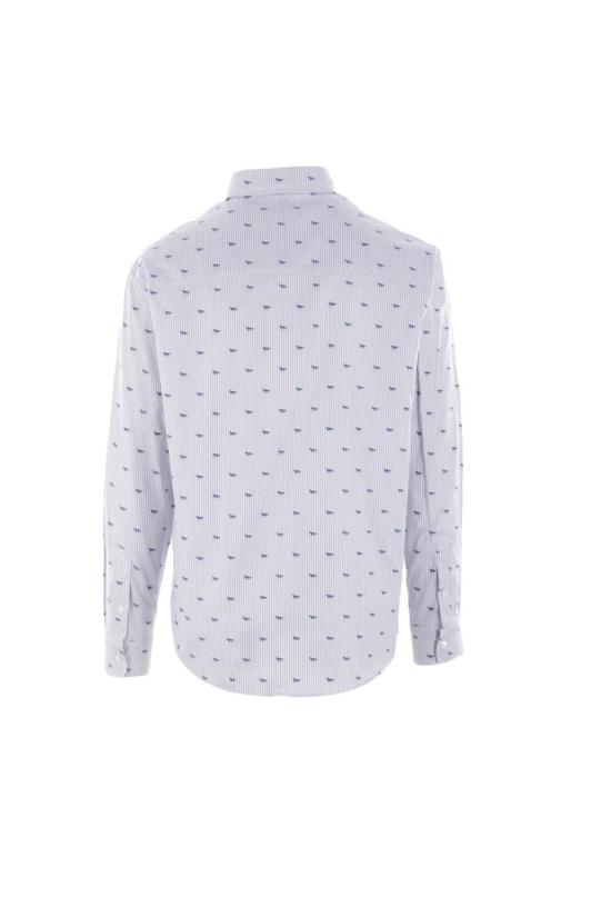 25SS 메종키츠네 긴팔 셔츠 MM00408WC50460192 ZINC GREY STRIPE DOM - MAISON KITSUNE